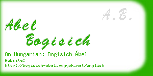 abel bogisich business card
